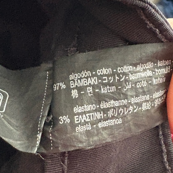 Zara DNWR Black Chino Pants Men's Size 36 Slim Fit Stretch - Picture 4 of 6